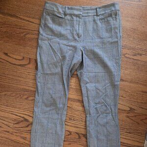 Ann Taylor LOFT High Waist Skinny Ankle Houndstooth Pants 10